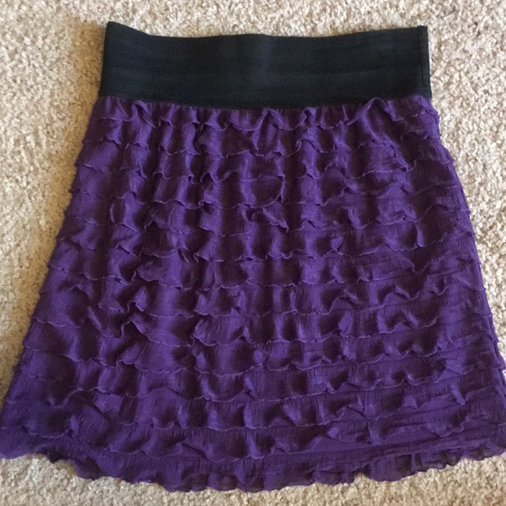Express purple ruffle skirt